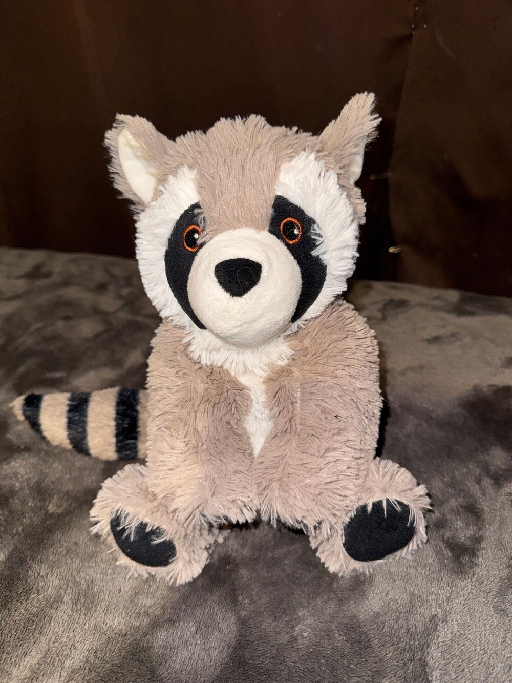Warmies Plush Raccoon Toy Soft Stuffed Animal with Striped Tail